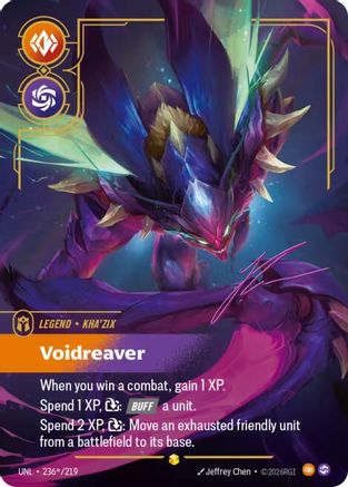 Kha'Zix - Voidreaver (Signature) (236*/219) - Riftbound - [Unleashed] Foil