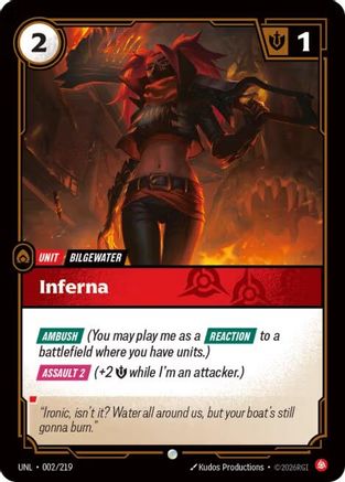 Inferna (002/219) - Riftbound - [Unleashed] Foil