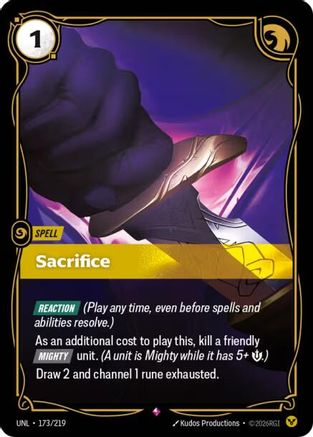 Sacrifice (173/219) - Riftbound - [Unleashed] Foil