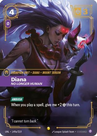 Diana - No Longer Human (Alternate Art) (149a/219) - Riftbound - [Unleashed] Foil