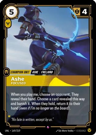 Ashe - Focused (169/219) - Riftbound - [Unleashed] Foil