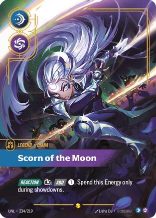 Diana - Scorn of the Moon (Overnumbered) (234/219) - Riftbound - [Unleashed] Foil