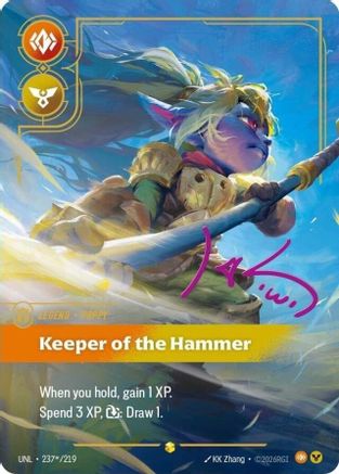 Poppy - Keeper of the Hammer (Signature) (237*/219) - Riftbound - [Unleashed] Foil