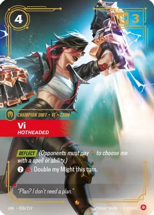 Vi - Hotheaded (030/219) - Riftbound - [Unleashed] Foil