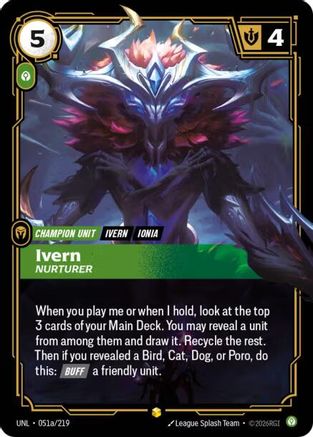 Ivern - Nurturer (Alternate Art) (051a/219) - Riftbound - [Unleashed] Foil