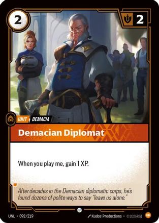 Demacian Diplomat (092/219) - Riftbound - [Unleashed] Foil
