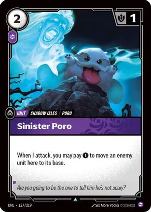 Sinister Poro (137/219) - Riftbound - [Unleashed] Foil