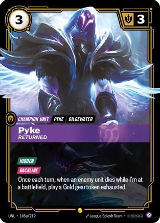 Pyke - Returned (Alternate Art) (145a/219) - Riftbound - [Unleashed] Foil