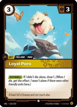 Loyal Poro (156/219) - Riftbound - [Unleashed] Foil
