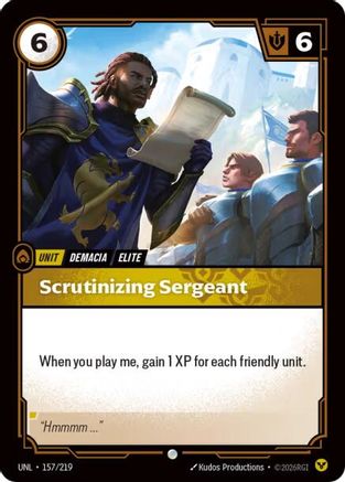 Scrutinizing Sergeant (157/219) - Riftbound - [Unleashed] Foil