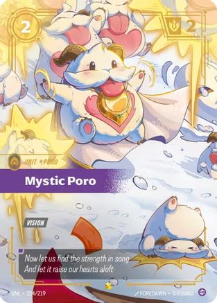 Mystic Poro (Overnumbered) (224/219) - Riftbound - [Unleashed] Foil