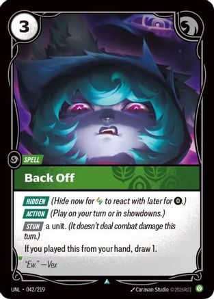 Back Off (042/219) - Riftbound - [Unleashed] Foil