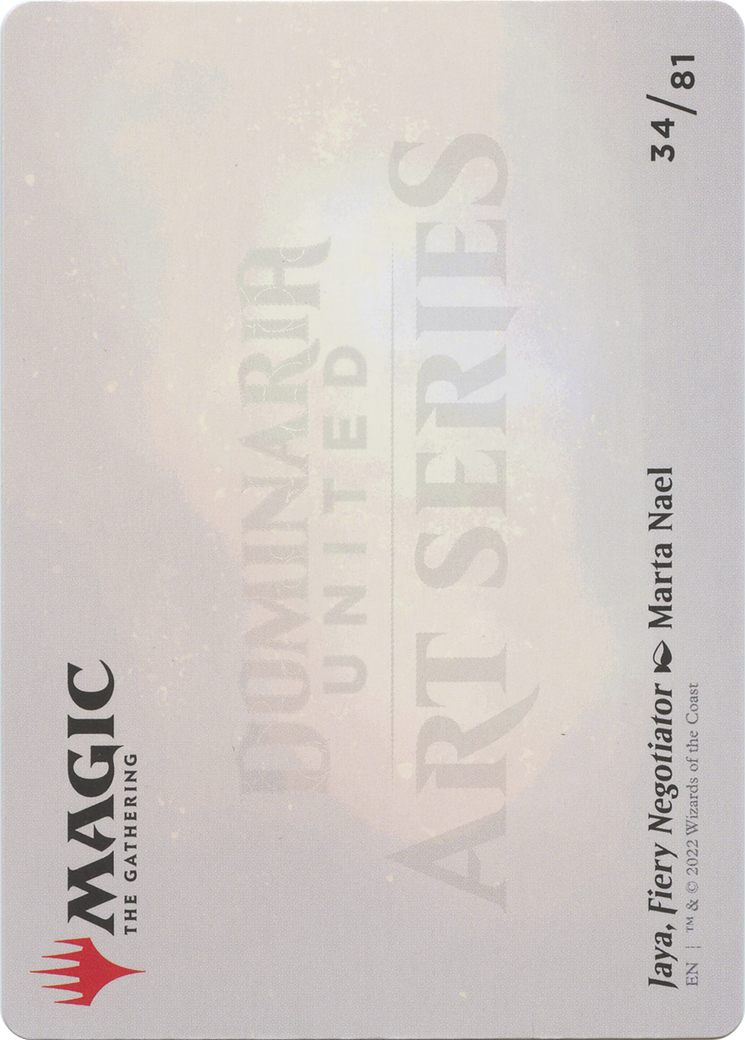 Jaya, Fiery Negotiator // Jaya, Fiery Negotiator  [Dominaria United Art Series] (Borderless) Foil