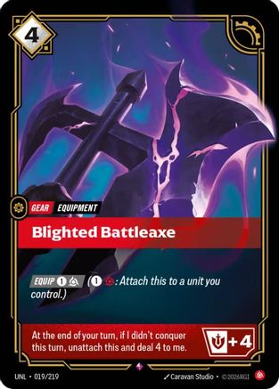 Blighted Battleaxe (019/219) - Riftbound - [Unleashed] Foil