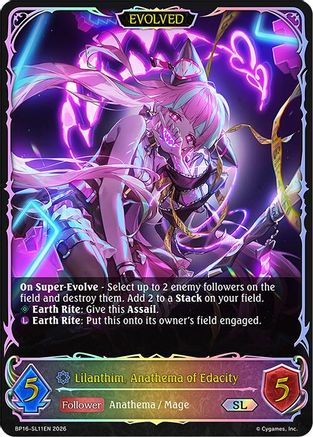 Lilanthim, Anathema of Edacity (Evolved) (SL)