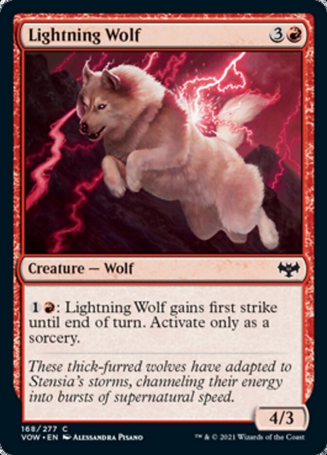 Lightning Wolf [Innistrad: Crimson Vow] Foil