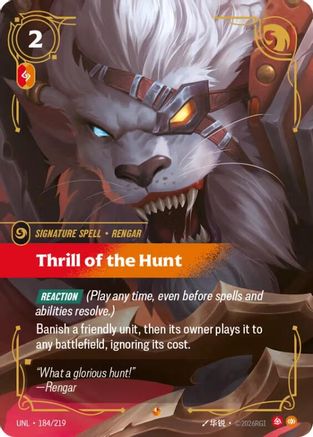 Thrill of the Hunt (184/219) - Riftbound - [Unleashed] Foil