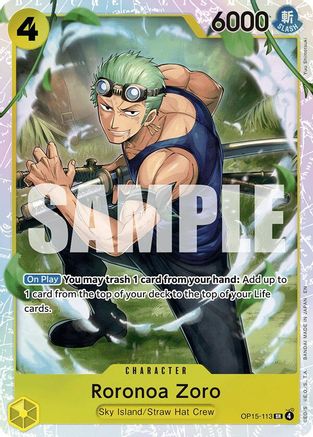 Roronoa Zoro (OP15-113) (OP15-113) - [Adventure on Kami's Island] Foil