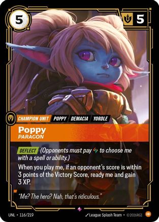 Poppy - Paragon (116/219) - Riftbound - [Unleashed] Foil