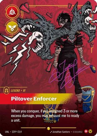 Vi - Piltover Enforcer (Signature) (225*/219) - Riftbound - [Unleashed] Foil