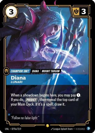 Diana - Lunari (Alternate Art) (079a/219) - Riftbound - [Unleashed] Foil