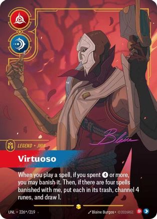 Jhin - Virtuoso (Signature) (226*/219) - Riftbound - [Unleashed] Foil