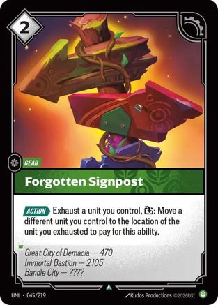 Forgotten Signpost (045/219) - Riftbound - [Unleashed]