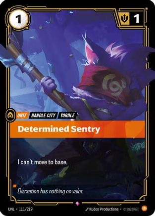 Determined Sentry (111/219) - Riftbound - [Unleashed] Foil