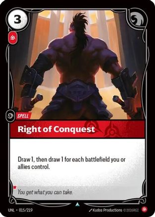 Right of Conquest (015/219) - Riftbound - [Unleashed] Foil