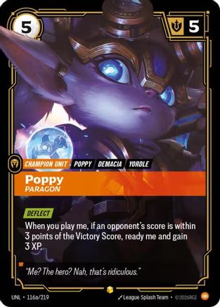 Poppy - Paragon (Alternate Art) (116a/219) - Riftbound - [Unleashed] Foil