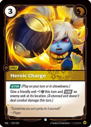 Heroic Charge (155/219) - Riftbound - [Unleashed] Foil