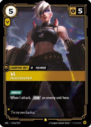Vi - Peacekeeper (Alternate Art) (176a/219) - Riftbound - [Unleashed] Foil