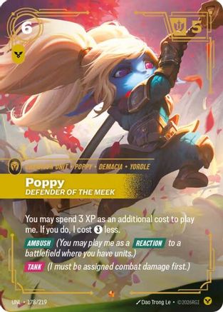 Poppy - Defender of the Meek (178/219) - Riftbound - [Unleashed] Foil