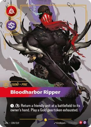 Pyke - Bloodharbor Ripper (Overnumbered) (228/219) - Riftbound - [Unleashed] Foil