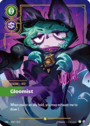 Vex - Gloomist (Signature) (232*/219) - Riftbound - [Unleashed] Foil