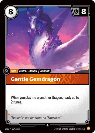 Gentle Gemdragon (104/219) - Riftbound - [Unleashed]
