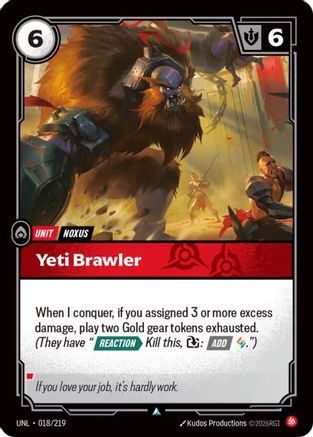 Yeti Brawler (018/219) - Riftbound - [Unleashed] Foil