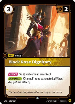 Black Rose Dignitary (152/219) - Riftbound - [Unleashed] Foil