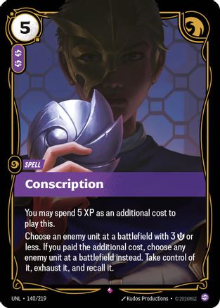 Conscription (140/219) - Riftbound - [Unleashed] Foil
