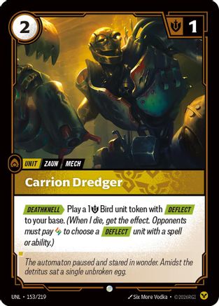 Carrion Dredger (153/219) - Riftbound - [Unleashed] Foil