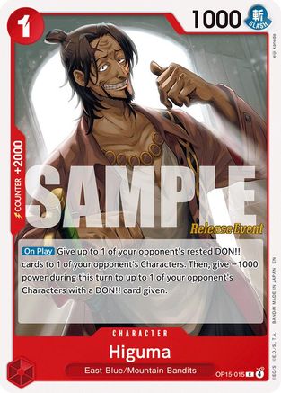 Higuma (OP15-015) - [Adventure on Kami's Island Release Event Cards]