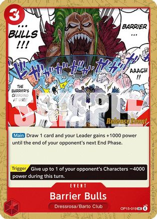 Barrier Bulls (OP15-019) - [Adventure on Kami's Island Release Event Cards]