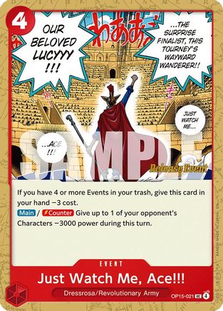 Just Watch Me, Ace!!! (OP15-021) - [Adventure on Kami's Island Release Event Cards]