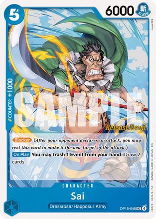 Sai (OP15-045) - [Adventure on Kami's Island Release Event Cards]