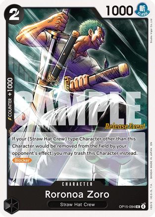 Roronoa Zoro (OP15-094) (OP15-094) - [Adventure on Kami's Island Release Event Cards]