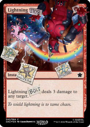 Lightning Bolt (042) (Pool Party Foil)  [Secret Lair Drop Series] Foil