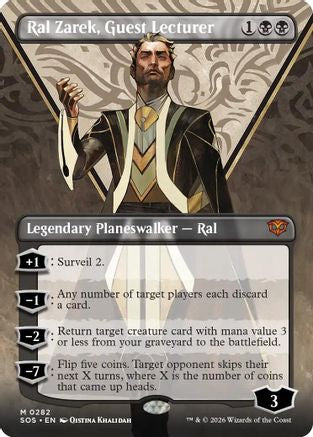 Ral Zarek, Guest Lecturer (Borderless)  [Secrets of Strixhaven] Foil