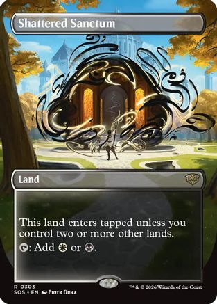 Shattered Sanctum (Borderless)  [Secrets of Strixhaven] Foil
