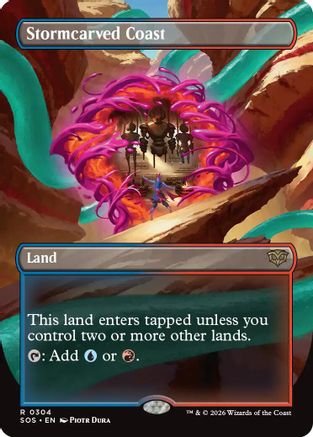 Stormcarved Coast (Borderless)  [Secrets of Strixhaven] Foil