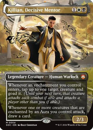 Killian, Decisive Mentor (Borderless)  [Commander: Secrets of Strixhaven] Foil